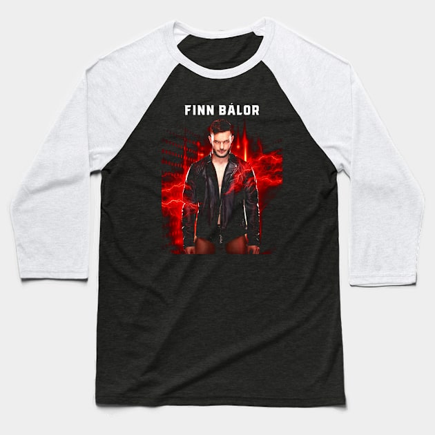 Finn Balor Baseball T-Shirt by Crystal and Diamond